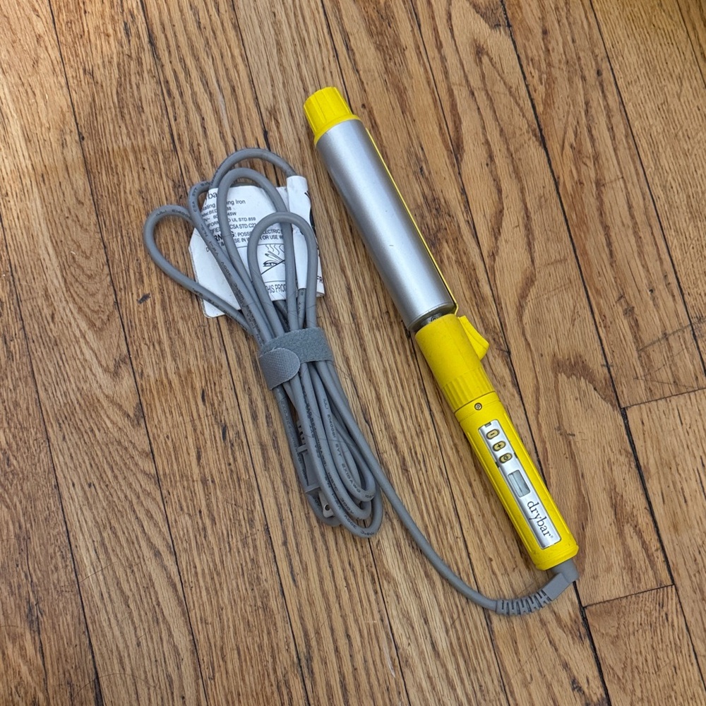Yellow and Silver Curling Iron DRYBAR